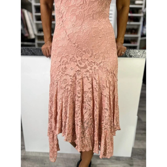 Alexia Admor Pink Lace Strapless Midi Dress $225 - Picture 5 of 11